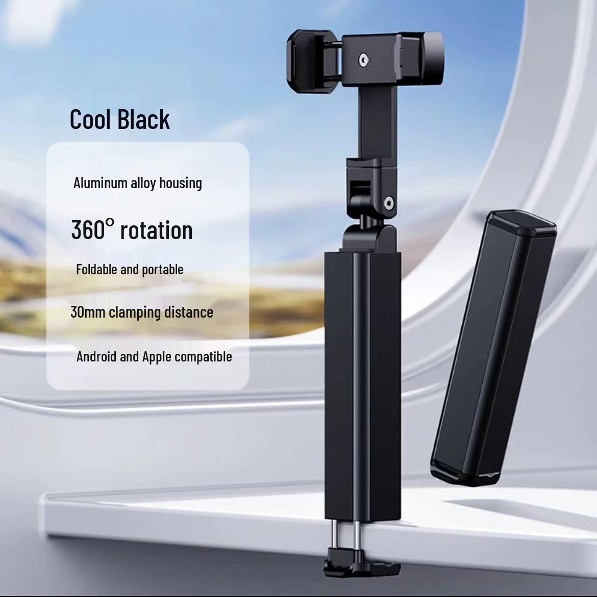 Aluminum Alloy Portable Selfie Stick: High-Speed Rotation, Telescopic, Folding Phone Holder for Travel.
Aluminum Alloy Portable Selfie Stick: High-Speed Rotation, Telescopic, Folding Phone Holder for Travel.