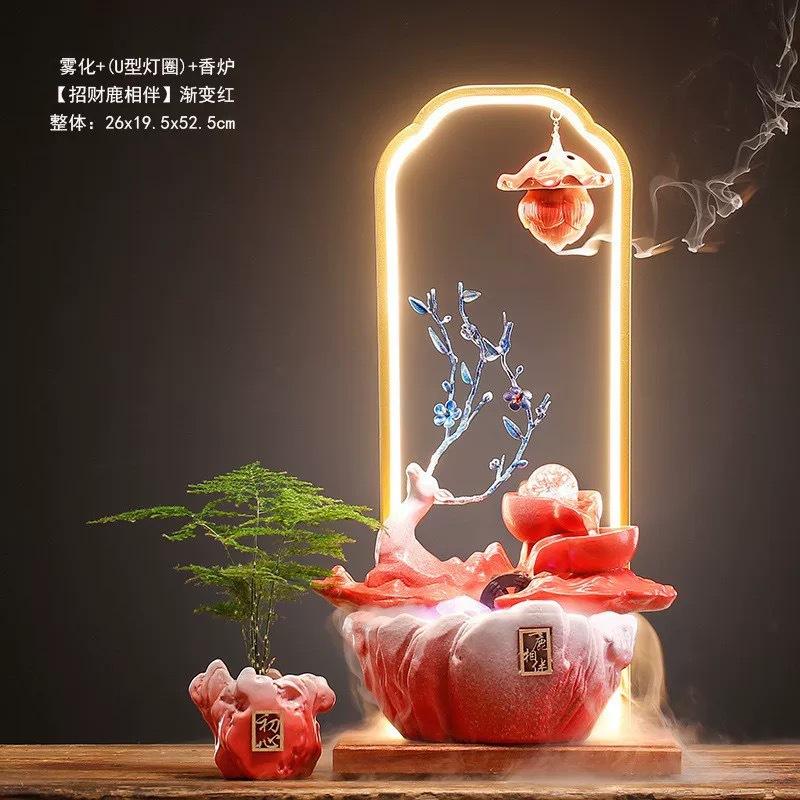 Creative New Chinese Style Decorative Items,With Lamp Ring,living Room Office Circular Water Fountain Humidifier,auspicious Gift
Creative New Chinese Style Decorative Items,With Lamp Ring,living Room Office Circular Water Fountain Humidifier,auspicious Gift