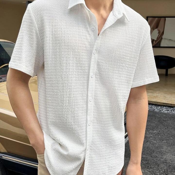 Men s Solid Color Summer Thin Pleated Feng Shui Ripple Breathable Short Sleeved Casual Shirt M
Men s Solid Color Summer Thin Pleated Feng Shui Ripple Breathable Short Sleeved Casual Shirt M