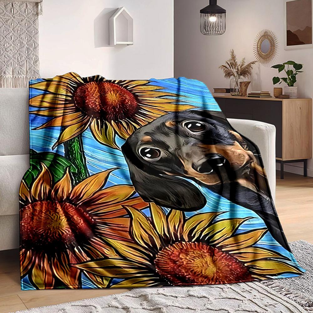 1PC Sunflower Dachshund Print Blanket, Throw For Sofa, Bed, Travel, Printing Blanket With Soft And Warm Fabric yy250918167 75x90cm
1PC Sunflower Dachshund Print Blanket, Throw For Sofa, Bed, Travel, Printing Blanket With Soft And Warm Fabric yy250918167 75x90cm