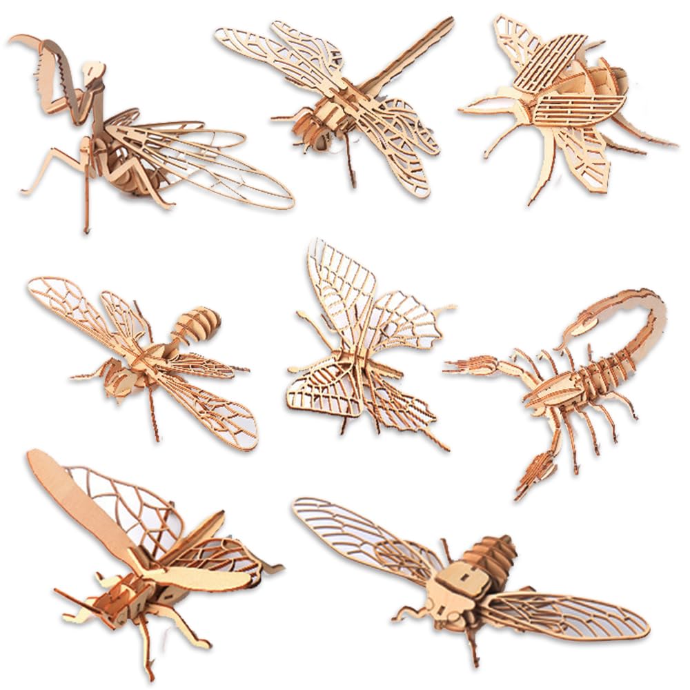 Nicheez 3D Wooden Puzzle Assembly Kit, Set of 8 Insects, Interior Model, Educational Gift
Nicheez 3D Wooden Puzzle Assembly Kit, Set of 8 Insects, Interior Model, Educational Gift
