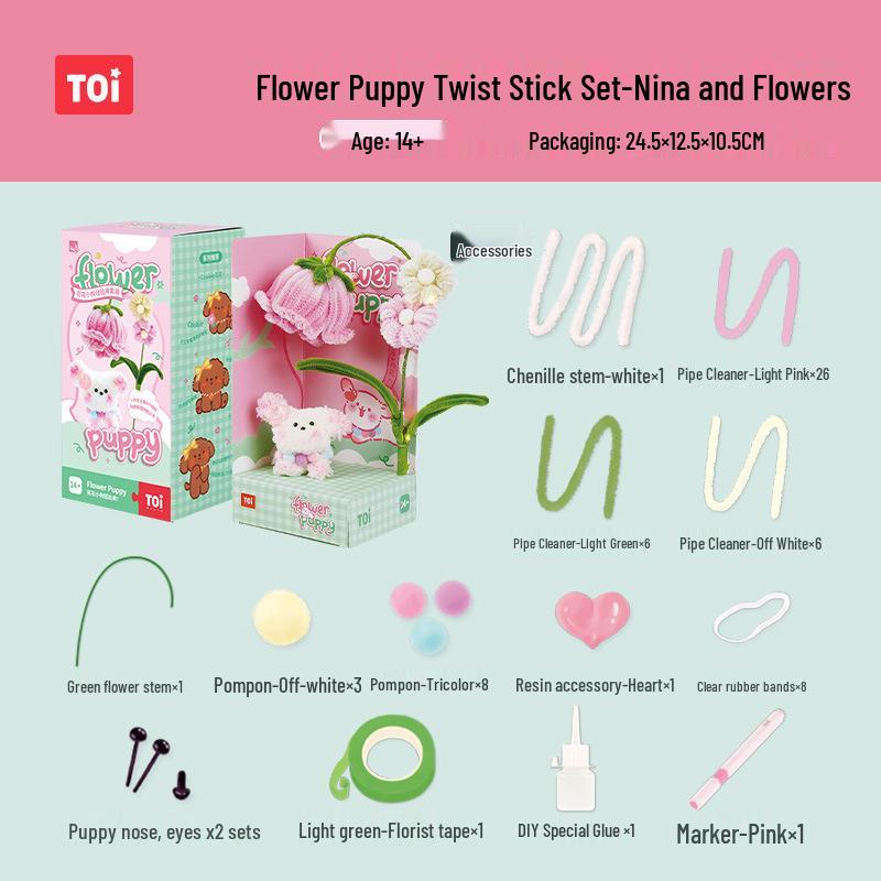 TOI Букет Твист-стиков Щенок - Набор для изготовления цветов своими руками для детского новогоднего подарка
TOI Букет Твист-стиков Щенок - Набор для изготовления цветов своими руками для детского новогоднего подарка