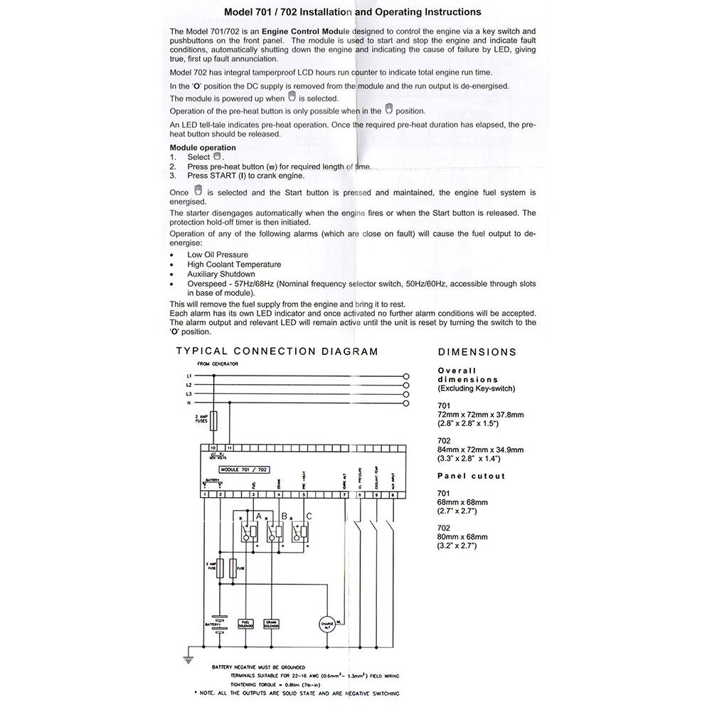 Electronic Auto Start Controller 702KASHC for DSE702AS Generator with Solid State Outputs and Operational Range China Mainland
Electronic Auto Start Controller 702KASHC for DSE702AS Generator with Solid State Outputs and Operational Range China Mainland