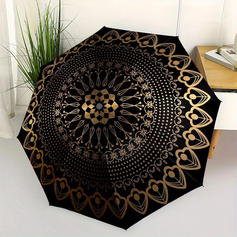 1pc Golden Mandala Pattern Design Umbrella with Plastic Handle,Suitable for All Seasons Home Travel Outdoor UmbrellaM1320
1pc Golden Mandala Pattern Design Umbrella with Plastic Handle,Suitable for All Seasons Home Travel Outdoor UmbrellaM1320
