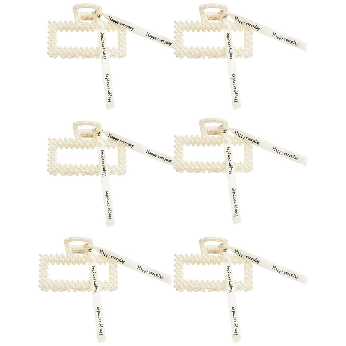 6PcsElegant Pearl Hair Claw Clips with Ribbon, Large Non-slip Hair Clamps, Sweet Bridal Hair Accessories for Women Daily Styling
6PcsElegant Pearl Hair Claw Clips with Ribbon, Large Non-slip Hair Clamps, Sweet Bridal Hair Accessories for Women Daily Styling