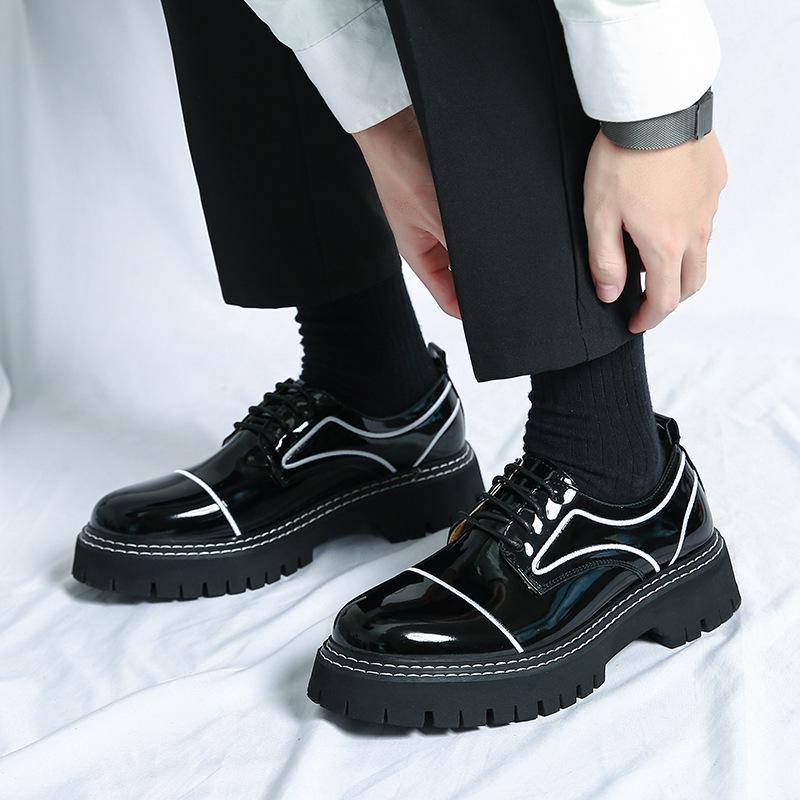 Hairstylist Men s thick-soled glossy leather shoes Korean version formal business casual shoes Men s lace-up trendy shoes 45
Hairstylist Men s thick-soled glossy leather shoes Korean version formal business casual shoes Men s lace-up trendy shoes 45