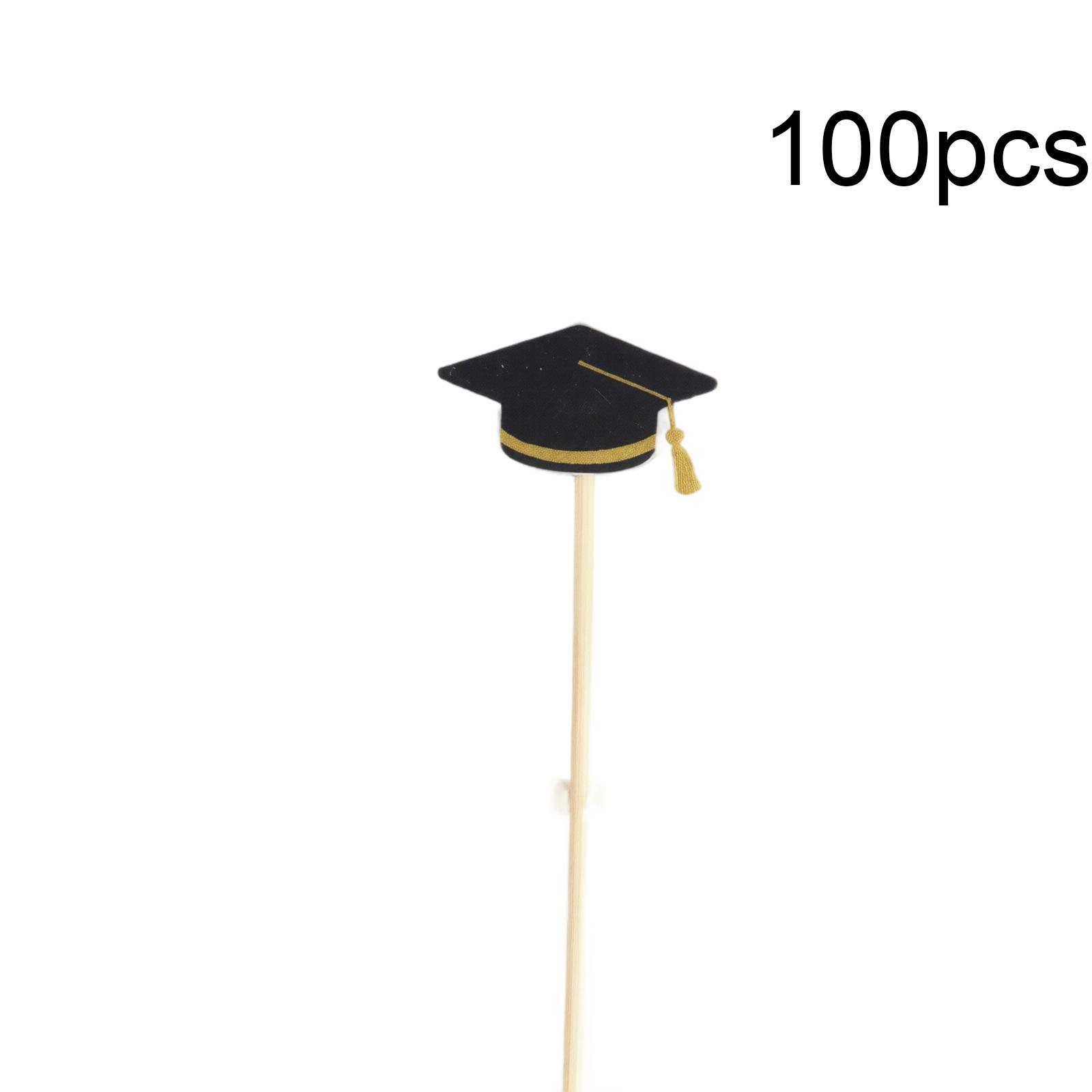 100pcs Graduation Cap Bamboo Picks Disposable Cocktail Picks Cake Toppers Party Decoration Sticks for Graduation Celebration One Size
100pcs Graduation Cap Bamboo Picks Disposable Cocktail Picks Cake Toppers Party Decoration Sticks for Graduation Celebration One Size