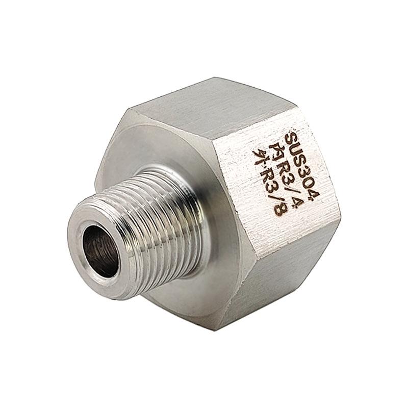 Female R3/4 to Male R3/8 Stainless Steel Reducer Adapter (BSPT ZG PT) 1107
Female R3/4 to Male R3/8 Stainless Steel Reducer Adapter (BSPT ZG PT) 1107