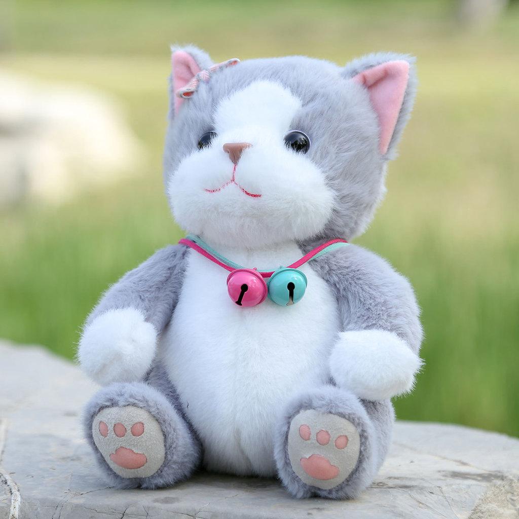 Plush Cat Toy With Bell Soft Stuffed Animal For Kids And Gifts сірий колір
Plush Cat Toy With Bell Soft Stuffed Animal For Kids And Gifts сірий колір
