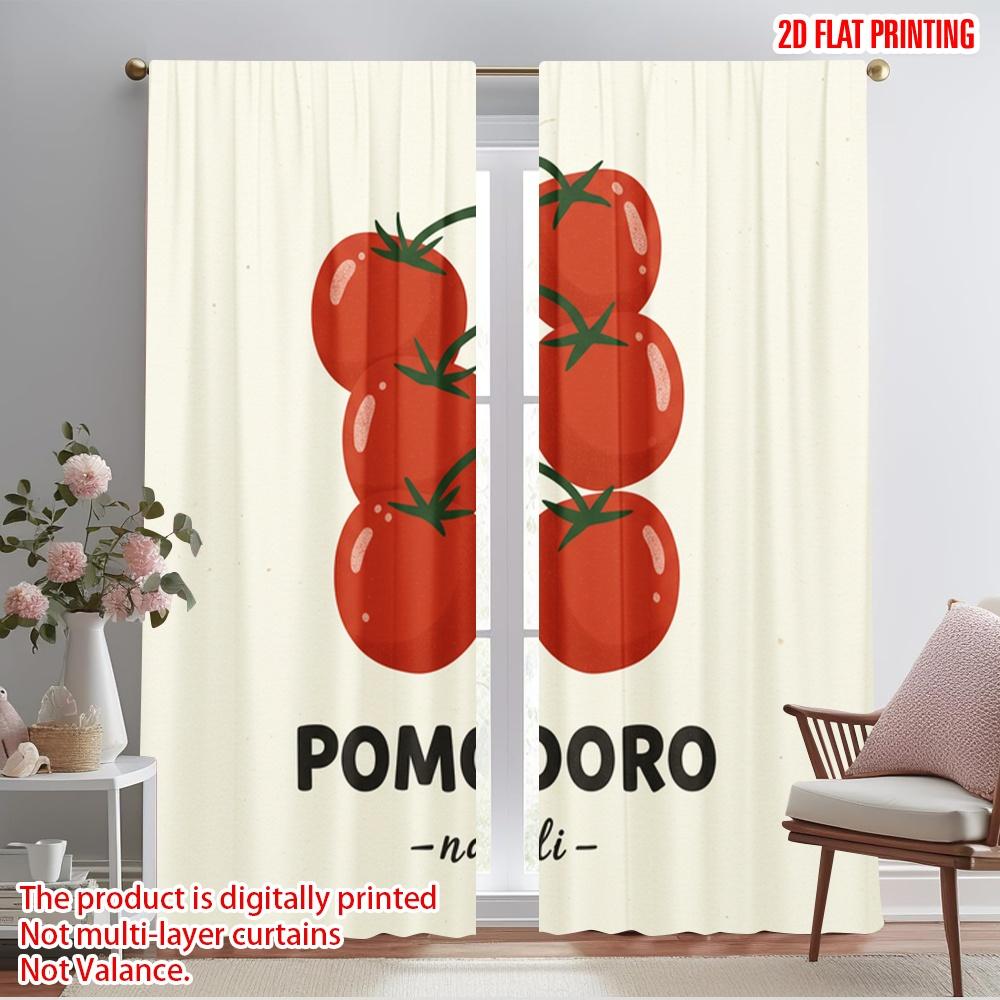 2pcs 2D flat printing Curtains Cherry Tomatoes Napoli Polyester Fabric Without Electricity Festive Wall Decor for New Year and 52.50×116.00 CM 2pcs
2pcs 2D flat printing Curtains Cherry Tomatoes Napoli Polyester Fabric Without Electricity Festive Wall Decor for New Year and 52.50×116.00 CM 2pcs