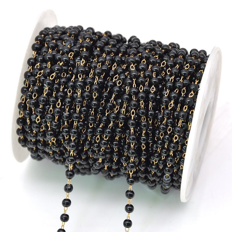Black Pearl Copper-Plated Chain: DIY Jewelry Material Pack with Beads & Clasp 4mm
Black Pearl Copper-Plated Chain: DIY Jewelry Material Pack with Beads & Clasp 4mm