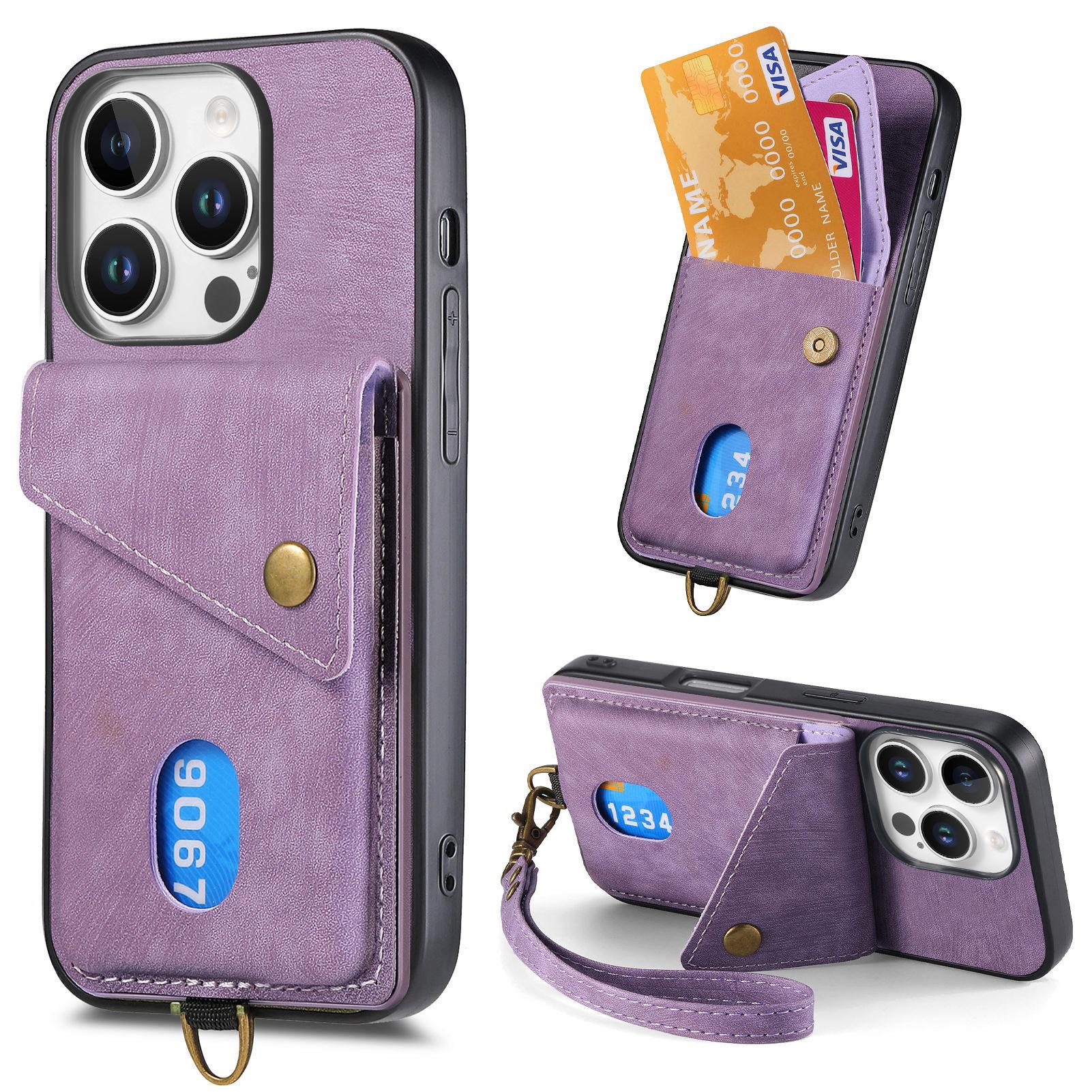 For iPhone 16 Pro Max Case with Card Slot Kickstand Leather TPU Phone Cover Purple
For iPhone 16 Pro Max Case with Card Slot Kickstand Leather TPU Phone Cover Purple