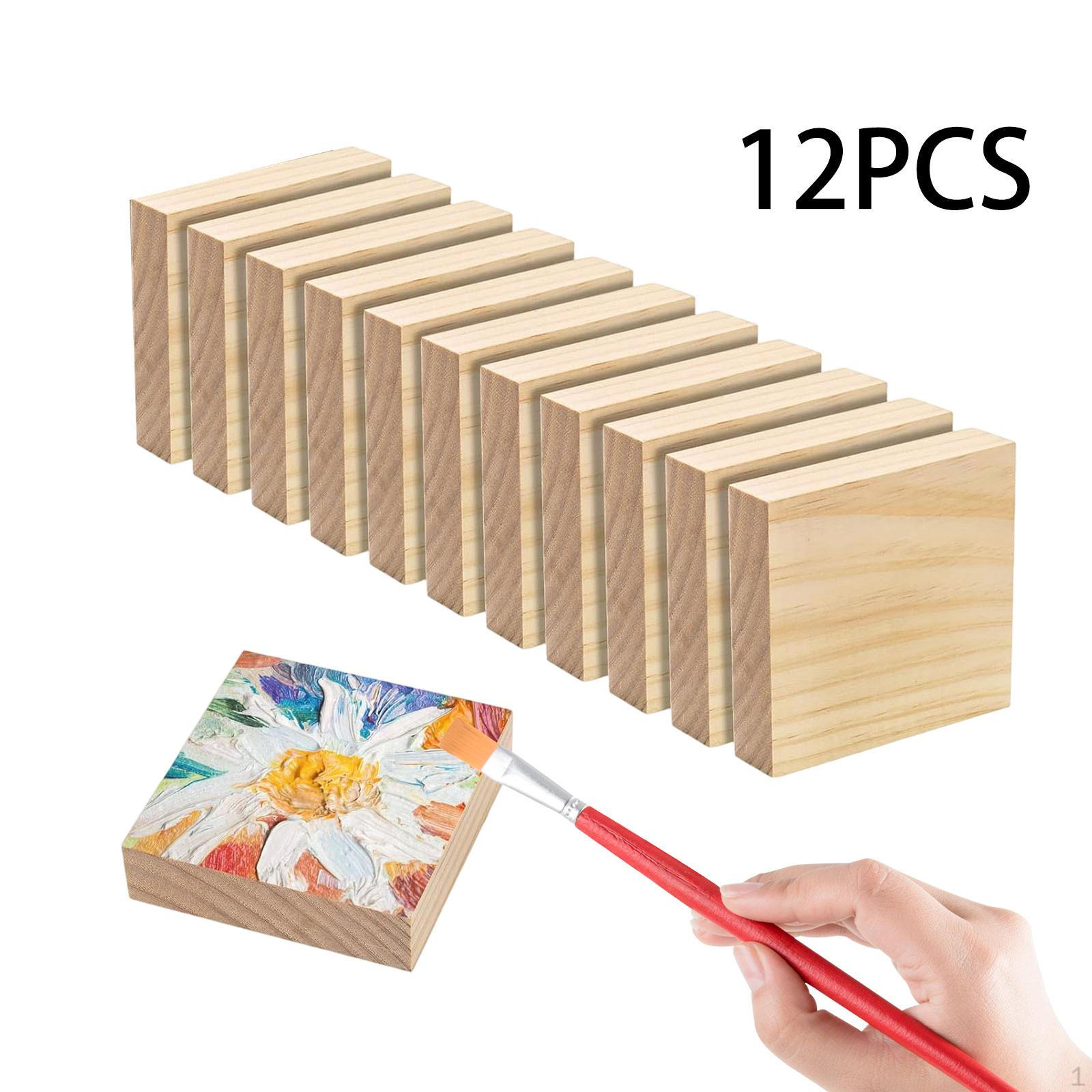 12Pcs Wooden Blocks for Crafts Wood Pieces Smooth Surface Unfinished Squares 4” x
12Pcs Wooden Blocks for Crafts Wood Pieces Smooth Surface Unfinished Squares 4” x