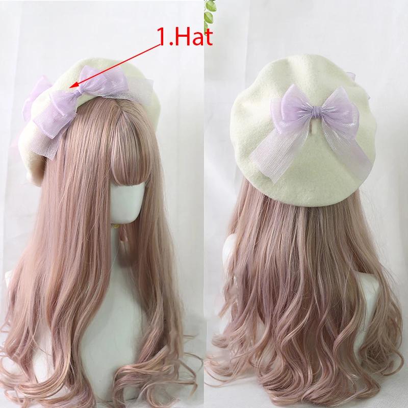 Handmake Lolita Berets Wool Blend Hat Women Girls Lovely Bow Sailor Maid Style Autumn Winter Berets Hat Accessories
Handmake Lolita Berets Wool Blend Hat Women Girls Lovely Bow Sailor Maid Style Autumn Winter Berets Hat Accessories