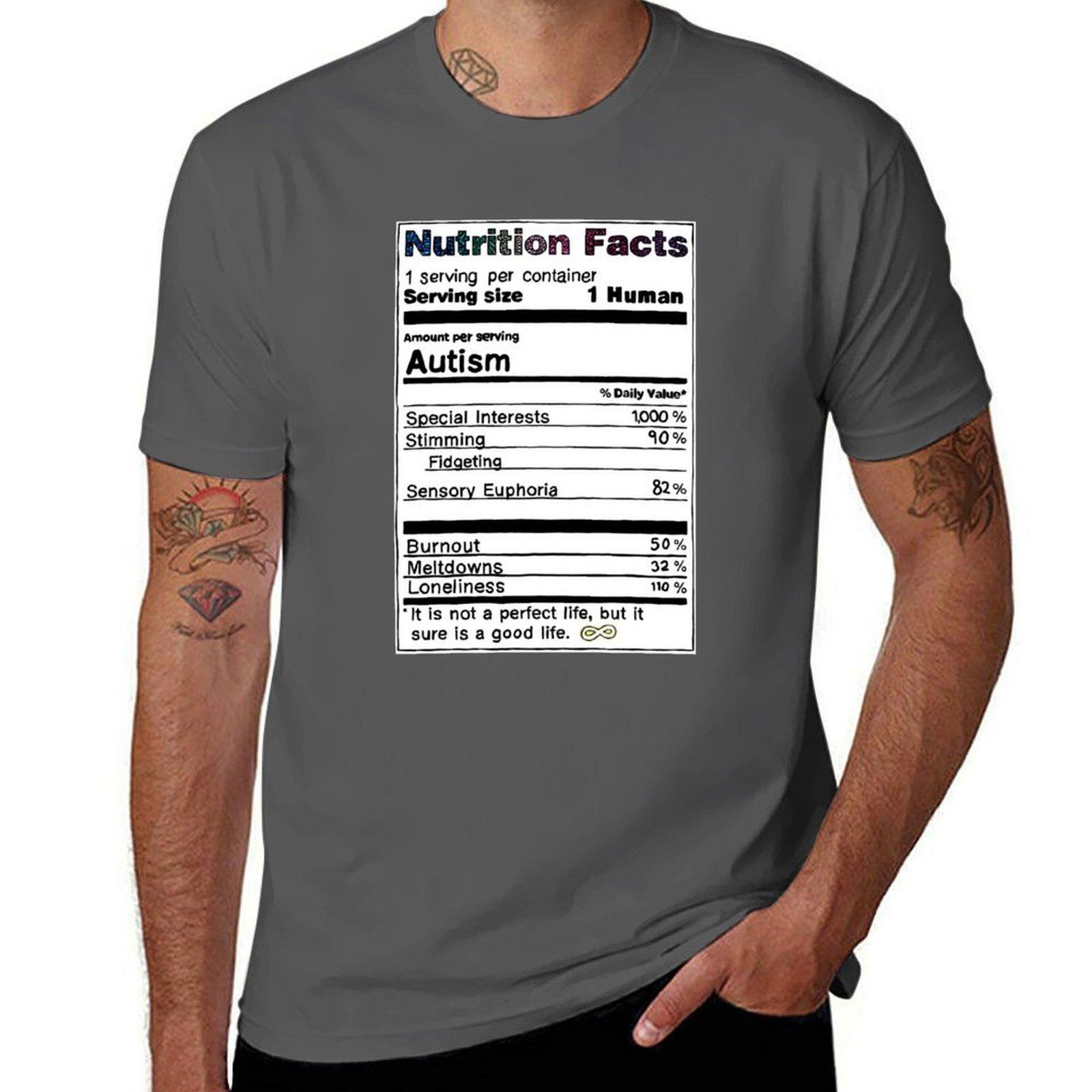 Autism Nutrition Facts T-Shirt t shirts for man graphic tees funny t shirts dark humor T-Shirt 4XL
Autism Nutrition Facts T-Shirt t shirts for man graphic tees funny t shirts dark humor T-Shirt 4XL