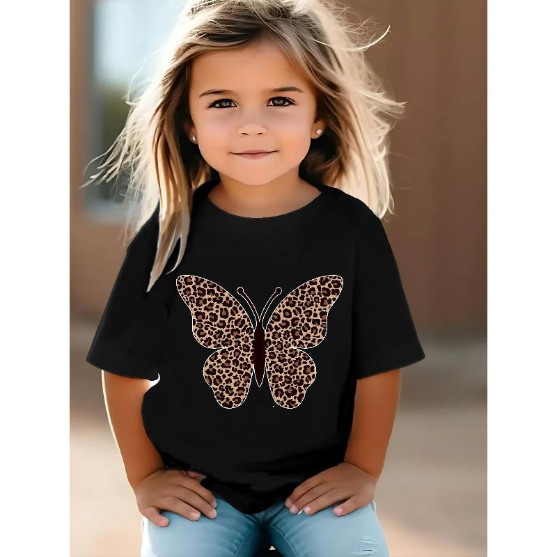 European Size Girls Round-neck Short-sleeved T-shirt with Leopard Print Butterfly Pattern 98cm чёрный
European Size Girls Round-neck Short-sleeved T-shirt with Leopard Print Butterfly Pattern 98cm чёрный