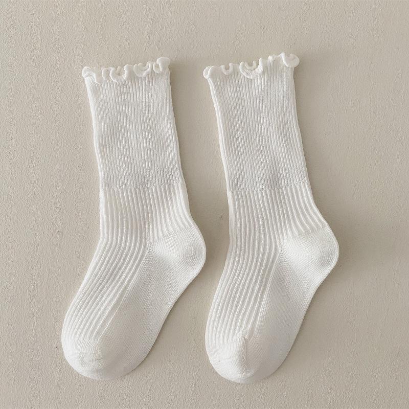 Осенние хлопковые носки для девочек, кружевные, принцесса: Средняя трубка, край «древесное ухо», однотонный L (18-20cm) ~6-8 years белый
Осенние хлопковые носки для девочек, кружевные, принцесса: Средняя трубка, край «древесное ухо», однотонный L (18-20cm) ~6-8 years белый