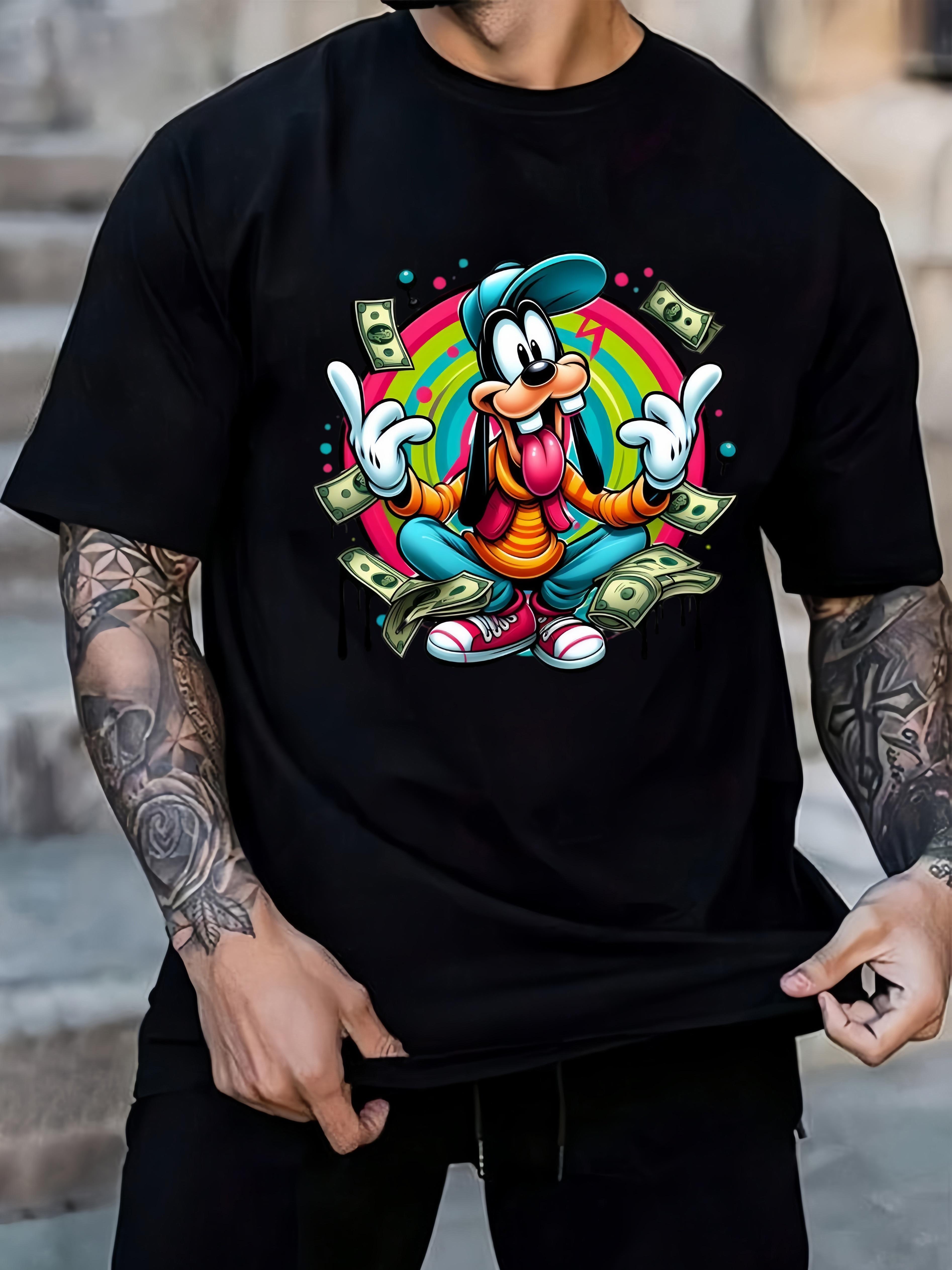 Disney Goofy Series Graphic T-shirt - Summer Casual Short Sleeve Crew Neck Tee with Vibrant Money & Stars Print L
Disney Goofy Series Graphic T-shirt - Summer Casual Short Sleeve Crew Neck Tee with Vibrant Money & Stars Print L