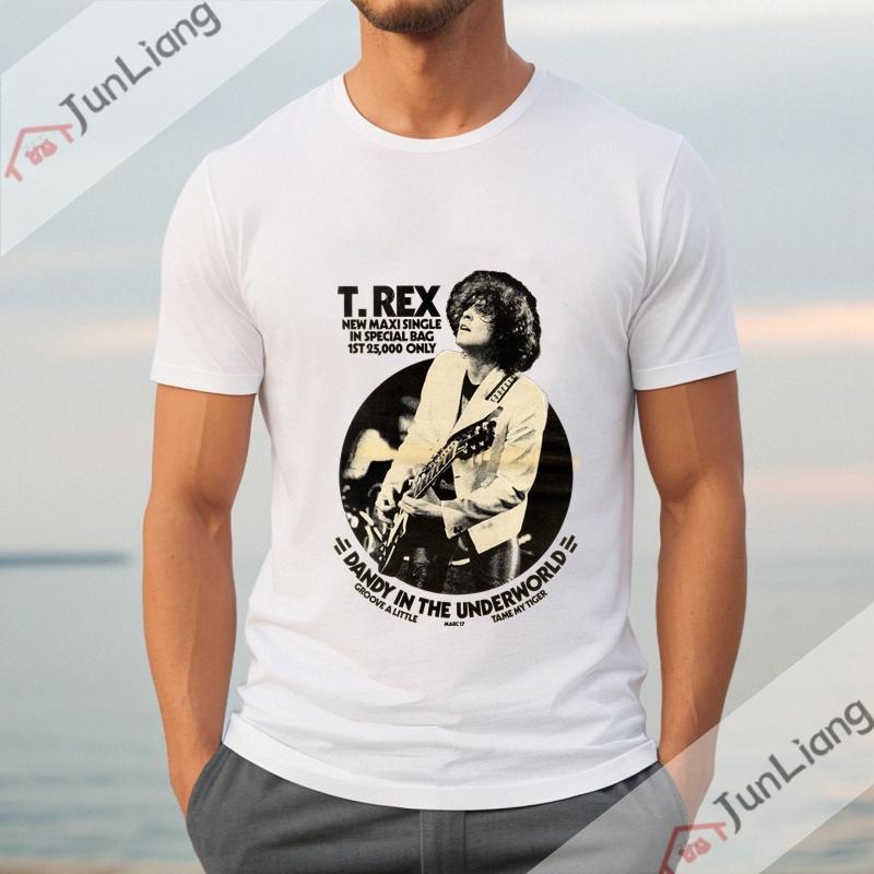 T Rex T Shirt Marc Bolan Glitter Portrait Glam Rock Classic Men Round Collar Short Sleeve 4XL
T Rex T Shirt Marc Bolan Glitter Portrait Glam Rock Classic Men Round Collar Short Sleeve 4XL