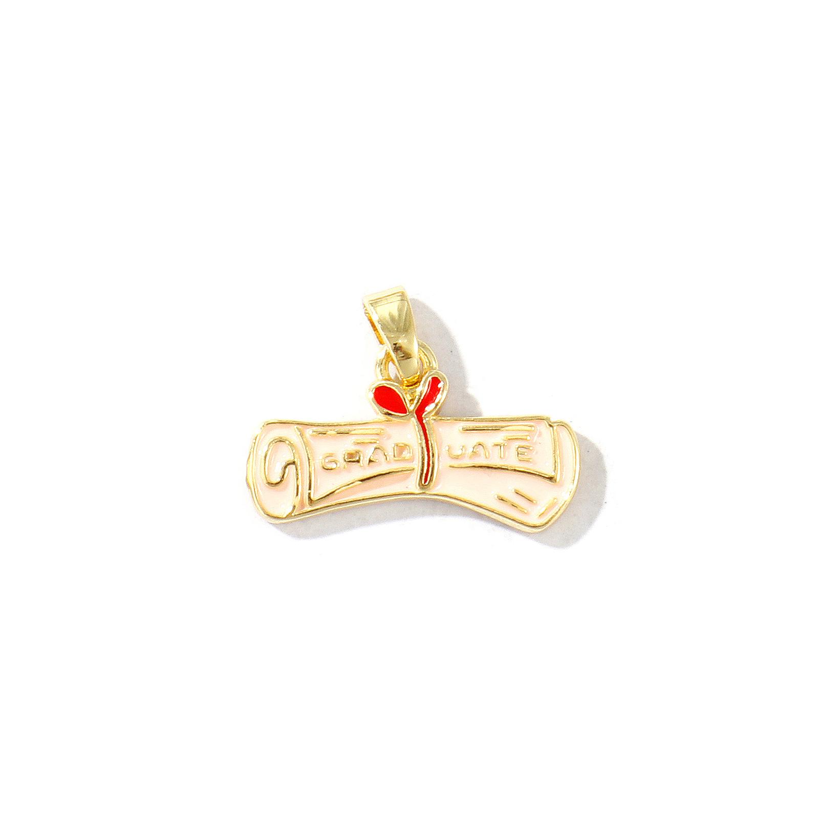 2 Pcs Brass College Jewelry Charm Pendant Multicolor Enamel Graduation Certificate Graduation Cap For DIY Necklace Making
2 Pcs Brass College Jewelry Charm Pendant Multicolor Enamel Graduation Certificate Graduation Cap For DIY Necklace Making