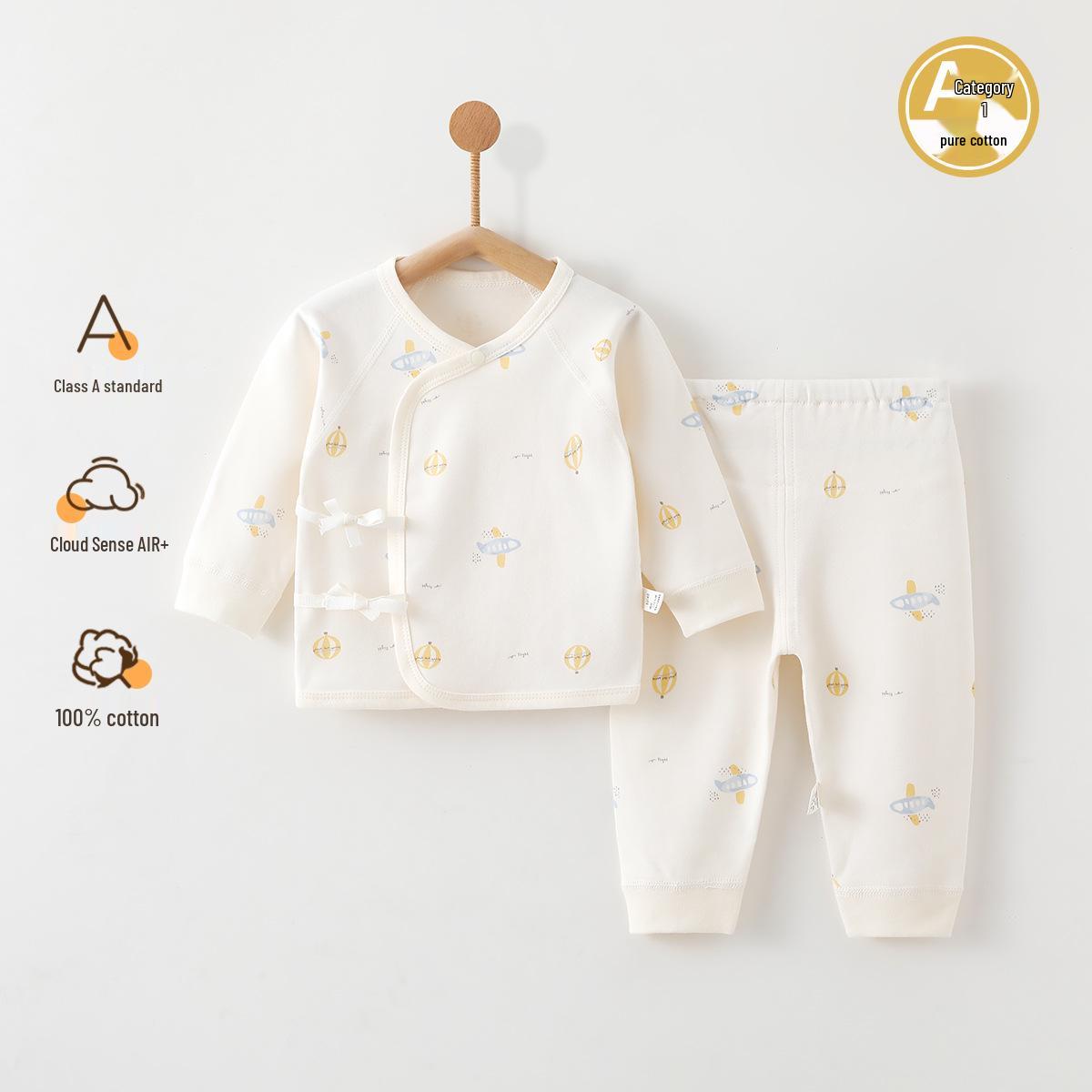 Комплект піжами з чистої бавовни для новонароджених на осінь та зиму (0-3 міс) 52 yards
Комплект піжами з чистої бавовни для новонароджених на осінь та зиму (0-3 міс) 52 yards