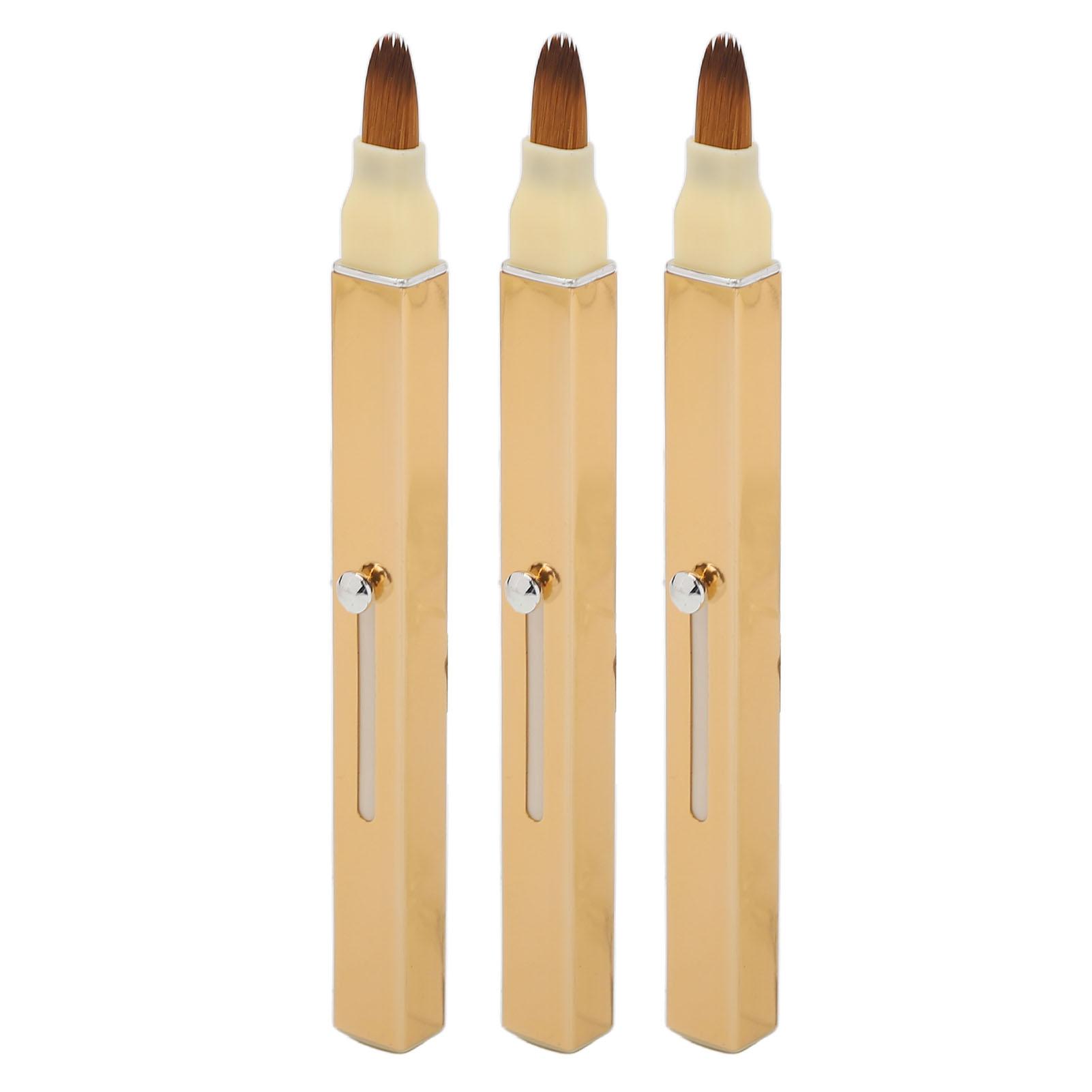 3pcs Gold Retractable Lip Brush Portable Soft Hair Double Ended Concealer Lip Makeup Brush Cosmetic Tool
3pcs Gold Retractable Lip Brush Portable Soft Hair Double Ended Concealer Lip Makeup Brush Cosmetic Tool