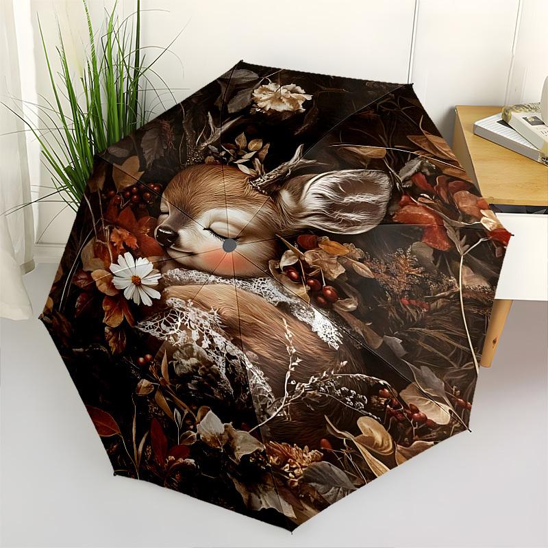 Deer, Autumn Themed Automatic Opening and Closing Umbrella, Brightly Colored 8-rib Portable Umbrella, Suitable for Men and Women, A Perfect
Deer, Autumn Themed Automatic Opening and Closing Umbrella, Brightly Colored 8-rib Portable Umbrella, Suitable for Men and Women, A Perfect