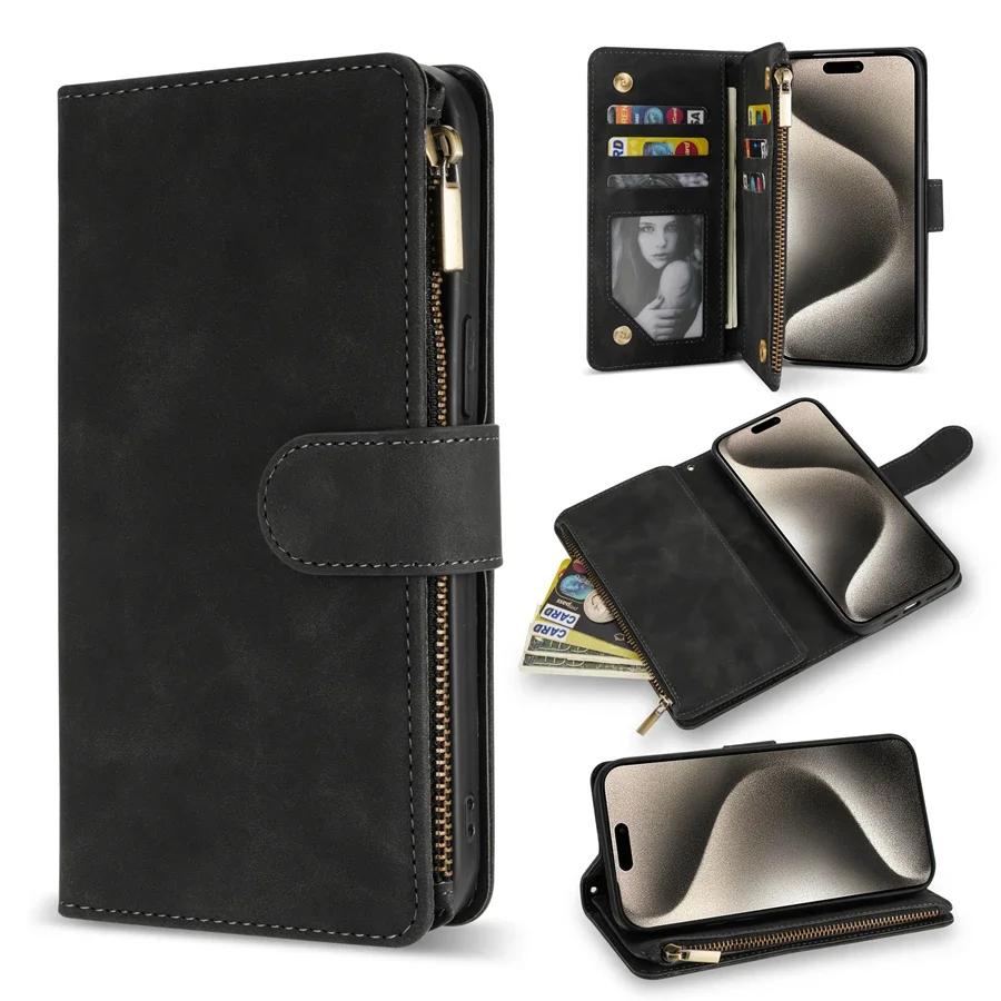 Wallet Multi-card Zipper Kickstand Magnetic Flip Leather Case For iPhone 16 Pro Max 15 Plus 14 13 Mini 12 11 SE 2 X XS XR 8 7 6s iPhone 15 Pro
Wallet Multi-card Zipper Kickstand Magnetic Flip Leather Case For iPhone 16 Pro Max 15 Plus 14 13 Mini 12 11 SE 2 X XS XR 8 7 6s iPhone 15 Pro