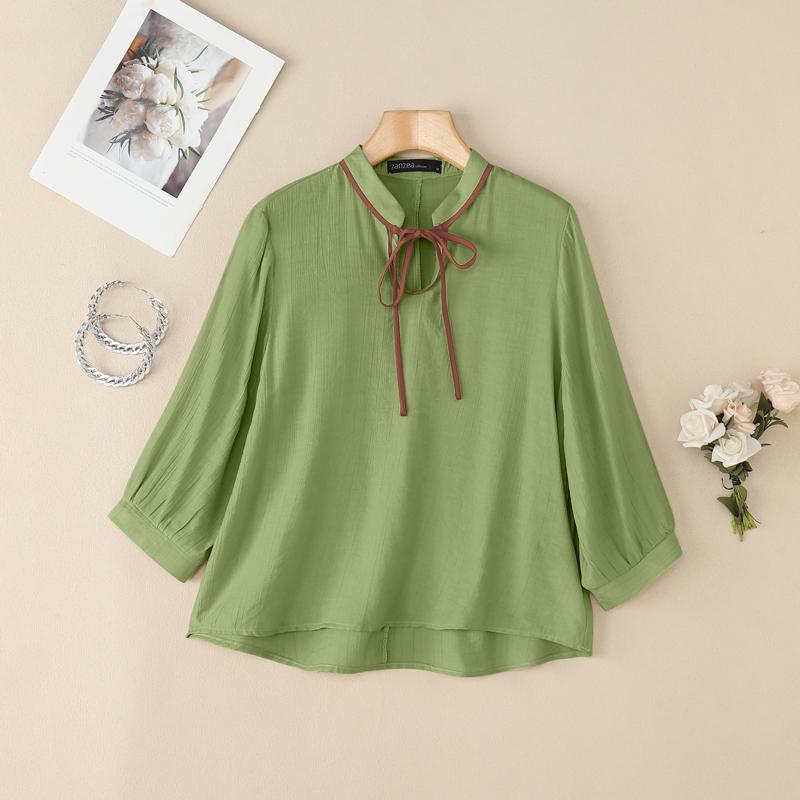 ZANZEA Женская свободная повседневная блузка с круглым вырезом и рукавом 3/4 3XL зелёный
ZANZEA Женская свободная повседневная блузка с круглым вырезом и рукавом 3/4 3XL зелёный