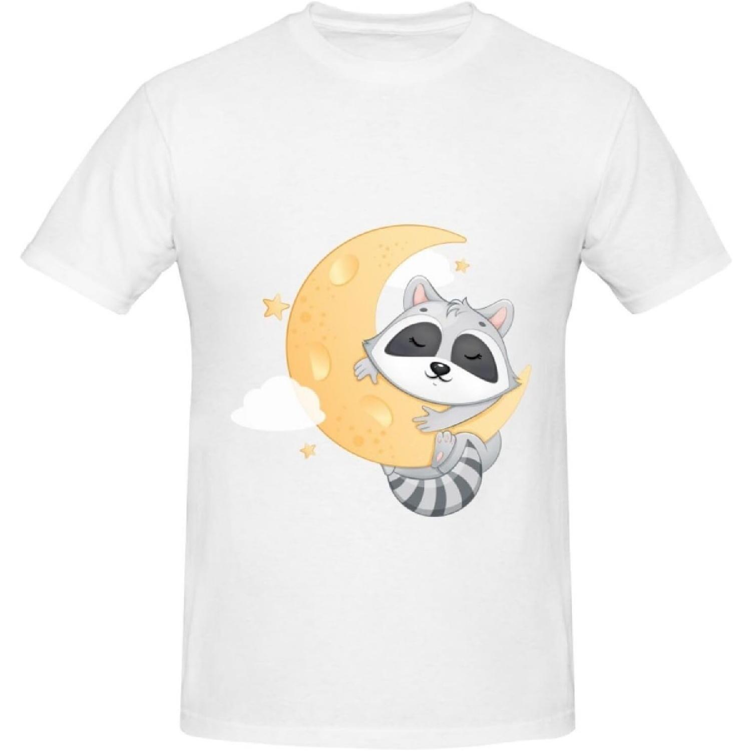 Cute Little Raccoon Sleeping On The Moon T-Shirt Cotton Short Sleeve for Men Women T-Shirt XXXXXL білий
Cute Little Raccoon Sleeping On The Moon T-Shirt Cotton Short Sleeve for Men Women T-Shirt XXXXXL білий