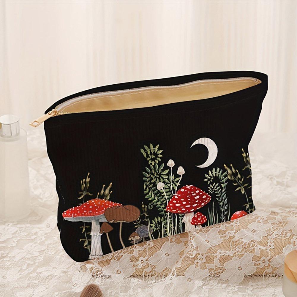 New Mushroom Print Cosmetic Bag Zipper Corduroy Storage Bag Large Capacity Coin Purse
New Mushroom Print Cosmetic Bag Zipper Corduroy Storage Bag Large Capacity Coin Purse
