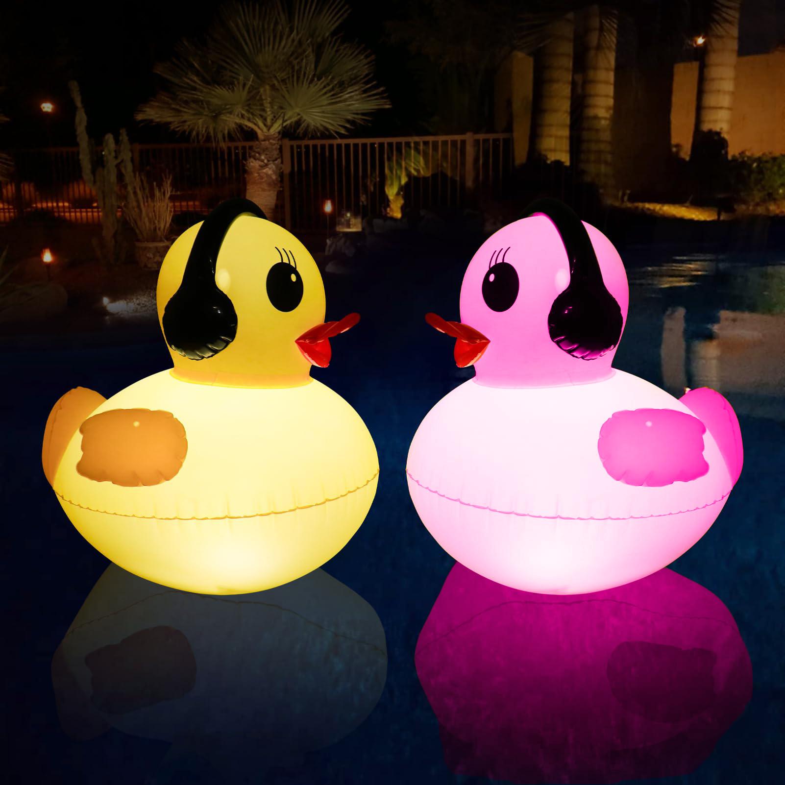 IP68 Waterproof Solar Duck Pool Lights 16 RGB Colors Inflatable Floating LED Decor Lamp with Remote for Garden Yard Pond Party
IP68 Waterproof Solar Duck Pool Lights 16 RGB Colors Inflatable Floating LED Decor Lamp with Remote for Garden Yard Pond Party