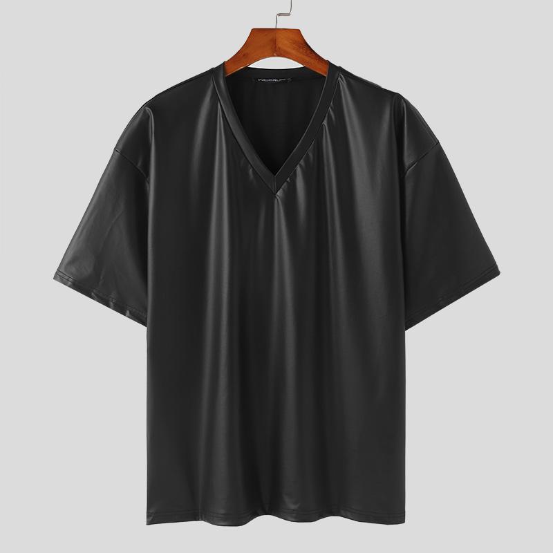 INCERUN Мужские летние футболки с коротким рукавом и V-образным вырезом, повседневные гладкие топы S чёрный
INCERUN Мужские летние футболки с коротким рукавом и V-образным вырезом, повседневные гладкие топы S чёрный