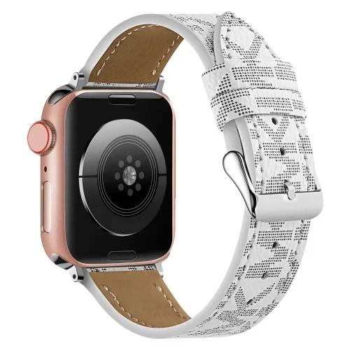 Luxury Watch Bands Compatible With Apple Watch Band 38mm 40mm 41mm 42mm 44mm 45mm, Designer Retro Leather Band Strap Classic Ban 38mm 40mm 41mm білий
Luxury Watch Bands Compatible With Apple Watch Band 38mm 40mm 41mm 42mm 44mm 45mm, Designer Retro Leather Band Strap Classic Ban 38mm 40mm 41mm білий