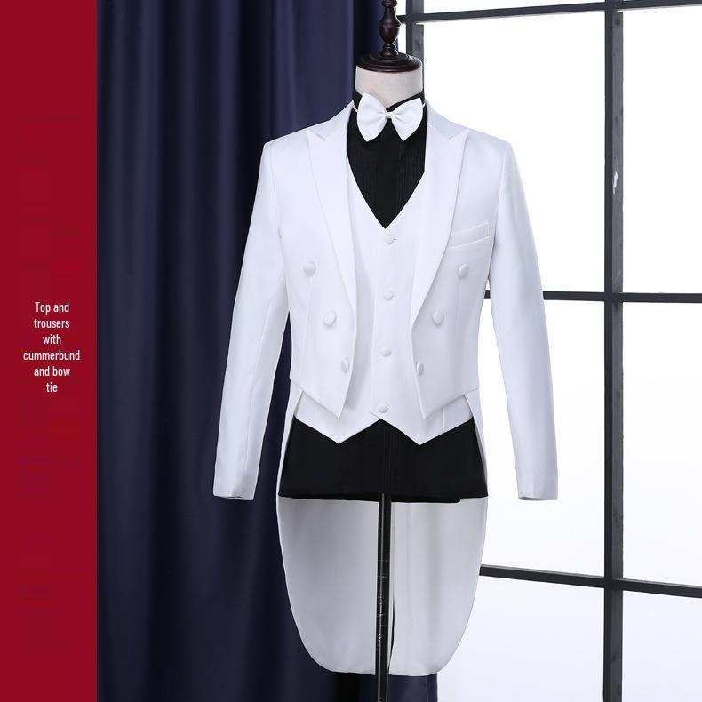 Мужской фрак-ласточка в корейском стиле для сценических выступлений и официальных мероприятий 3XL Height 187cm Weight ~95kg
Мужской фрак-ласточка в корейском стиле для сценических выступлений и официальных мероприятий 3XL Height 187cm Weight ~95kg