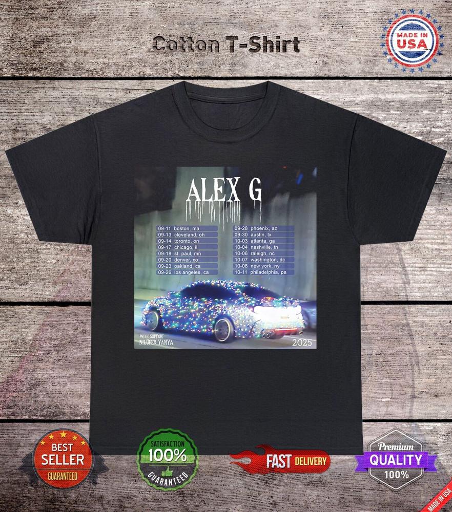 Alex G 2025 North American Tour T Shirt Full Size S5XL Unisex T-Shirt XXXL
Alex G 2025 North American Tour T Shirt Full Size S5XL Unisex T-Shirt XXXL