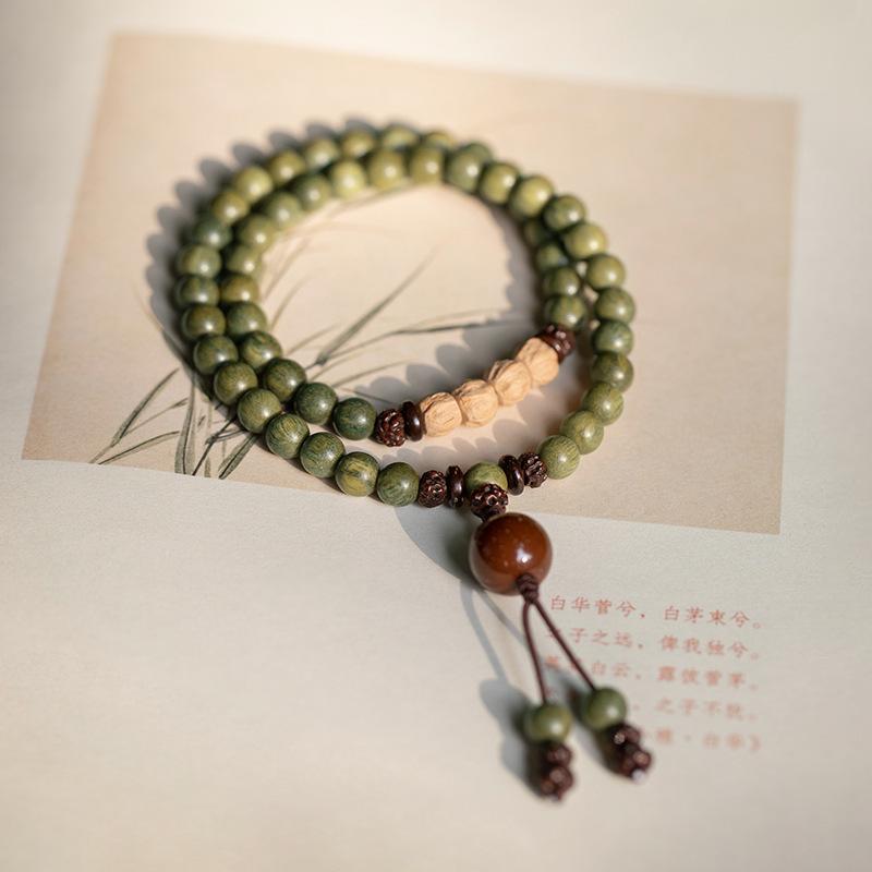 Original vintage green sandalwood Buddhist bead bracelet for women, forest-style student sandalwood and passion seed bracelet, ethnic style couple s 【6mm Style】
Original vintage green sandalwood Buddhist bead bracelet for women, forest-style student sandalwood and passion seed bracelet, ethnic style couple s 【6mm Style】