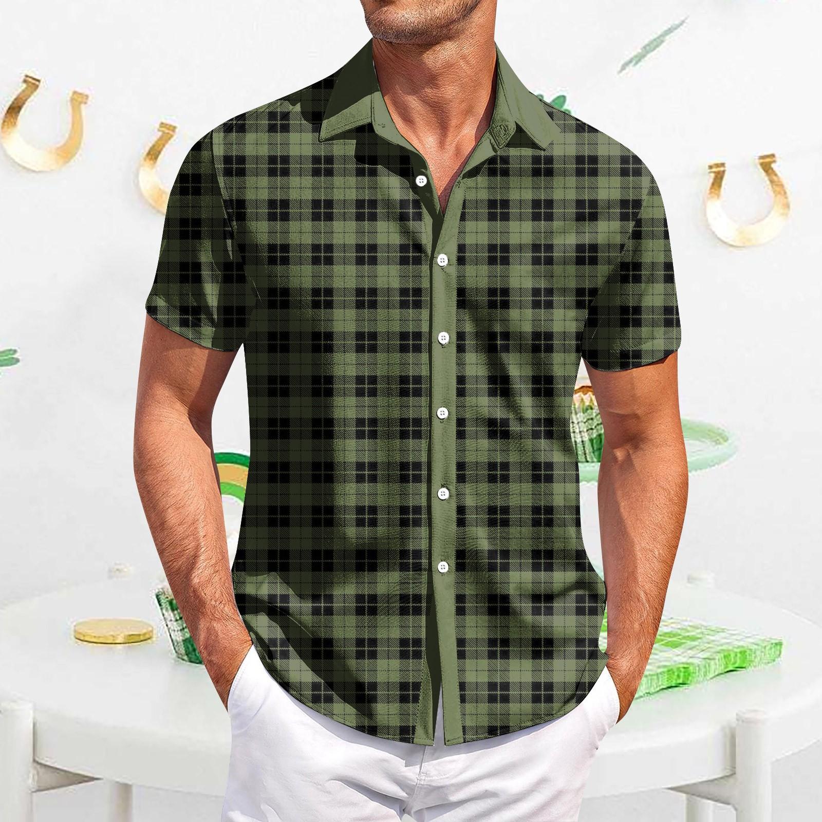 Мужская повседневная рубашка с короткими рукавами, приталенная, модная, с принтом в клетку M армия зеленый
Мужская повседневная рубашка с короткими рукавами, приталенная, модная, с принтом в клетку M армия зеленый