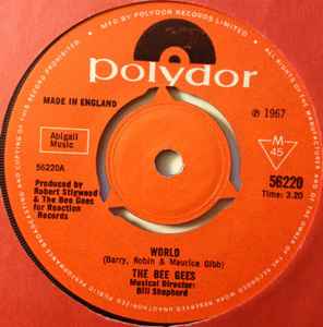 7inch Record BEE GEES - World / Sir Geoffrey Saved The Worl 56220 POLYDOR 1967 UK Pop Used
7inch Record BEE GEES - World / Sir Geoffrey Saved The Worl 56220 POLYDOR 1967 UK Pop Used