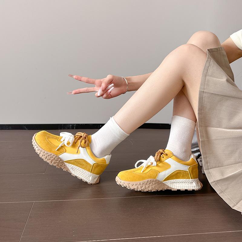 Cowhide version~ Grape mother has the same inner height increase 2025 new German training shoes women s casual shoes little white shoes Forrest Gump 40 жёлтый
Cowhide version~ Grape mother has the same inner height increase 2025 new German training shoes women s casual shoes little white shoes Forrest Gump 40 жёлтый