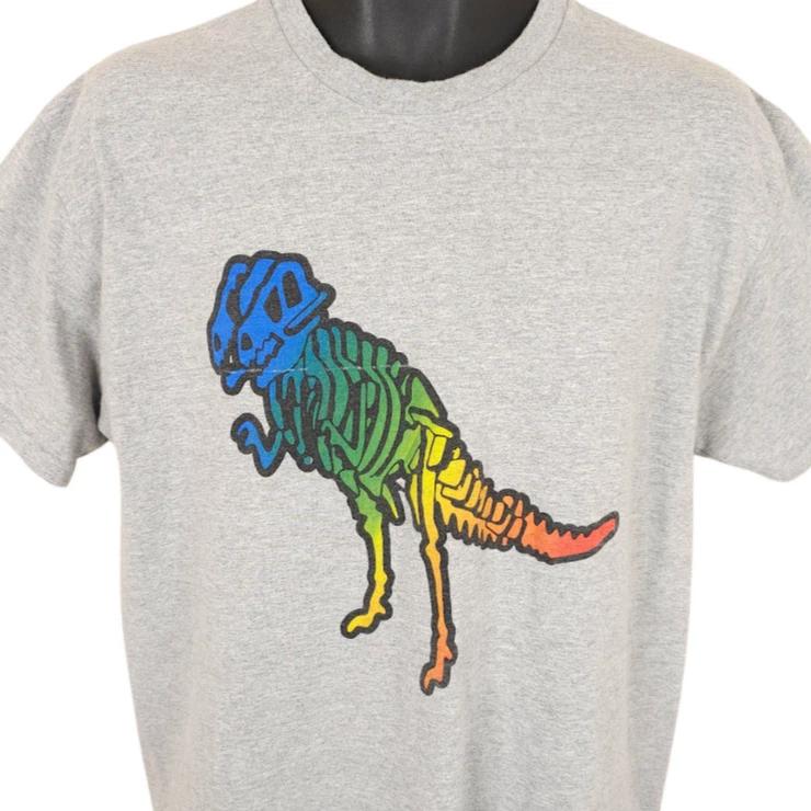 T Rex 100% Cotton T-shirt Mens Tees Top Mens Size Large Gray Rainbow Tyrannosaurus Dinosaur 2XL
T Rex 100% Cotton T-shirt Mens Tees Top Mens Size Large Gray Rainbow Tyrannosaurus Dinosaur 2XL
