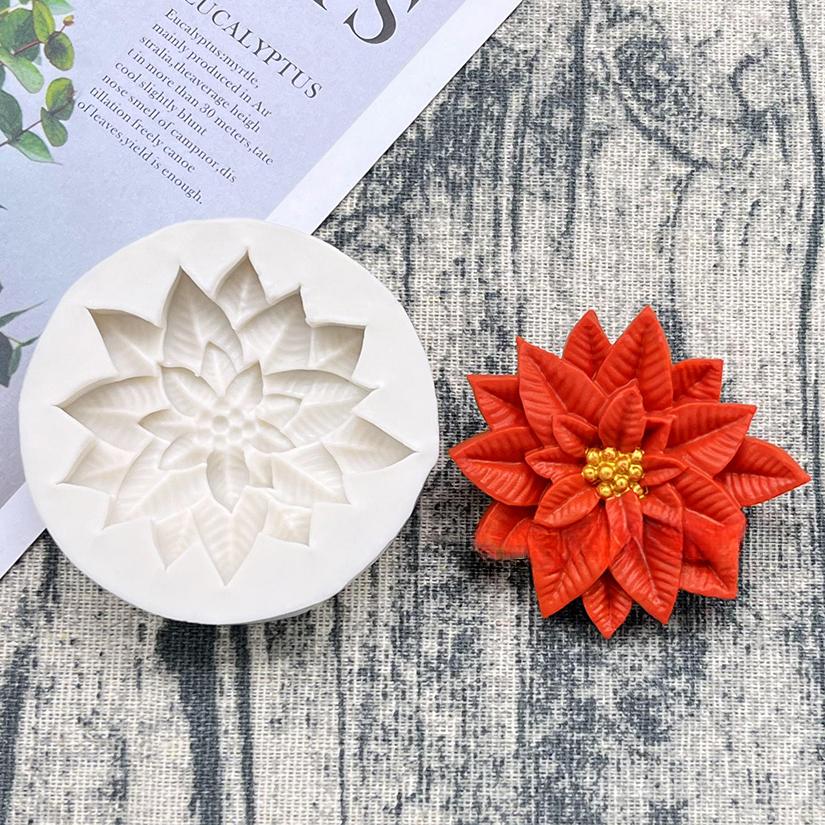 Poinsettia Christmas Flower Silicone Sugarcraft Mold Resin Tools Cupcake Baking Mould Fondant Cake Decorating Tools
Poinsettia Christmas Flower Silicone Sugarcraft Mold Resin Tools Cupcake Baking Mould Fondant Cake Decorating Tools