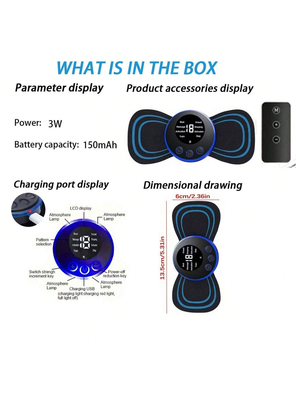 2026 Remote Control Ems Electric Pulse Neck Massager With 8 Massage Modes, 19 Levels Of Intensity, Deep Relaxation rechargeable чорний
2026 Remote Control Ems Electric Pulse Neck Massager With 8 Massage Modes, 19 Levels Of Intensity, Deep Relaxation rechargeable чорний