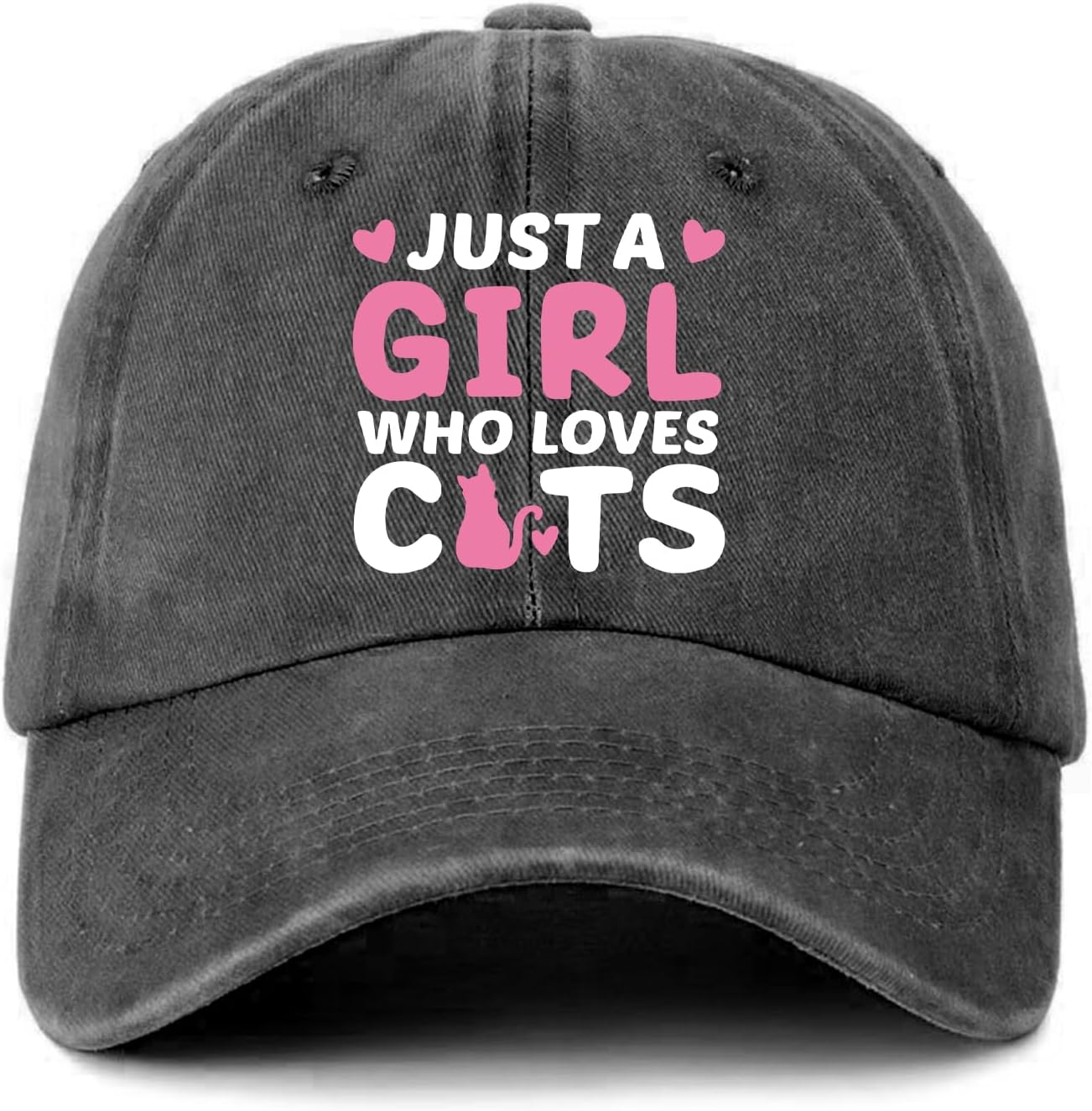 Just A Girl Who Loves Cats Graphic Baseball Cap Distressed Washed Cotton Adjustable Hat Casual Gifts for Women One Size
Just A Girl Who Loves Cats Graphic Baseball Cap Distressed Washed Cotton Adjustable Hat Casual Gifts for Women One Size