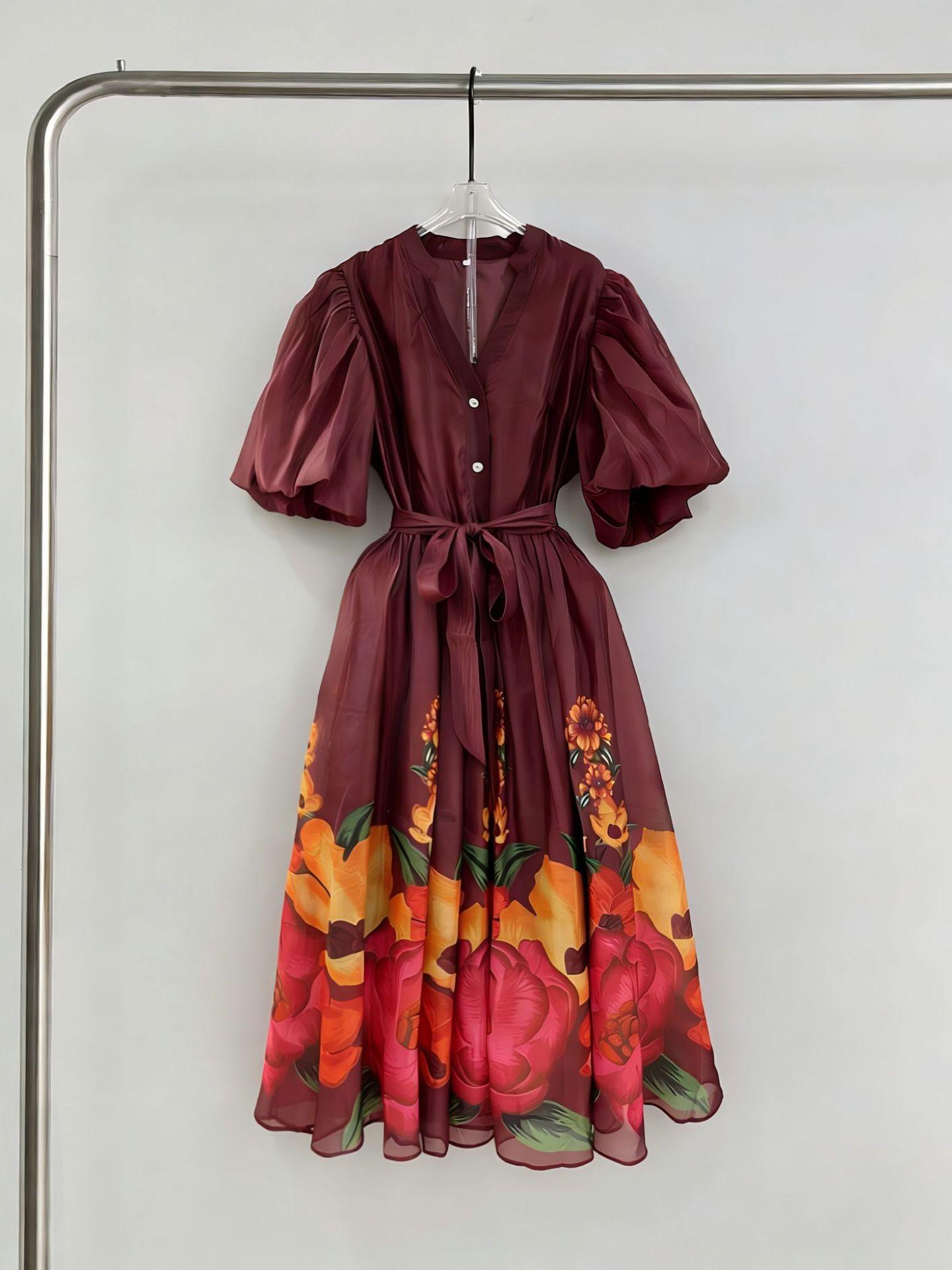 In-Stock French Elegant Women s Summer Court Dress with Lace-up Waist, Lantern Sleeves, and Printed Mesh. L коричневый/красный
In-Stock French Elegant Women s Summer Court Dress with Lace-up Waist, Lantern Sleeves, and Printed Mesh. L коричневый/красный