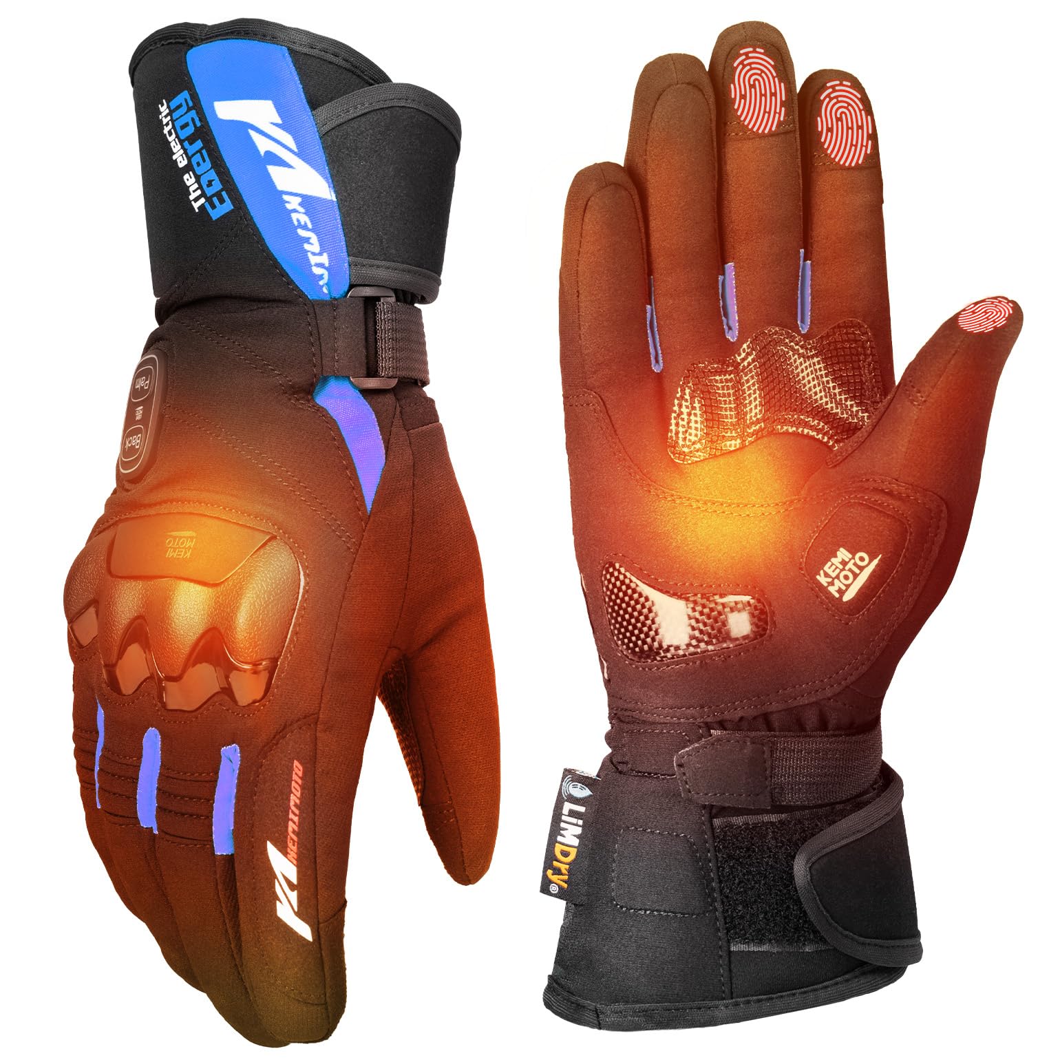 KEMIMOTO Electric Heated Gloves for Motorcycles and with Independent Heating for the Back of the Hand and Battery Level Up to 28 Hours of Large 3 синий
KEMIMOTO Electric Heated Gloves for Motorcycles and with Independent Heating for the Back of the Hand and Battery Level Up to 28 Hours of Large 3 синий