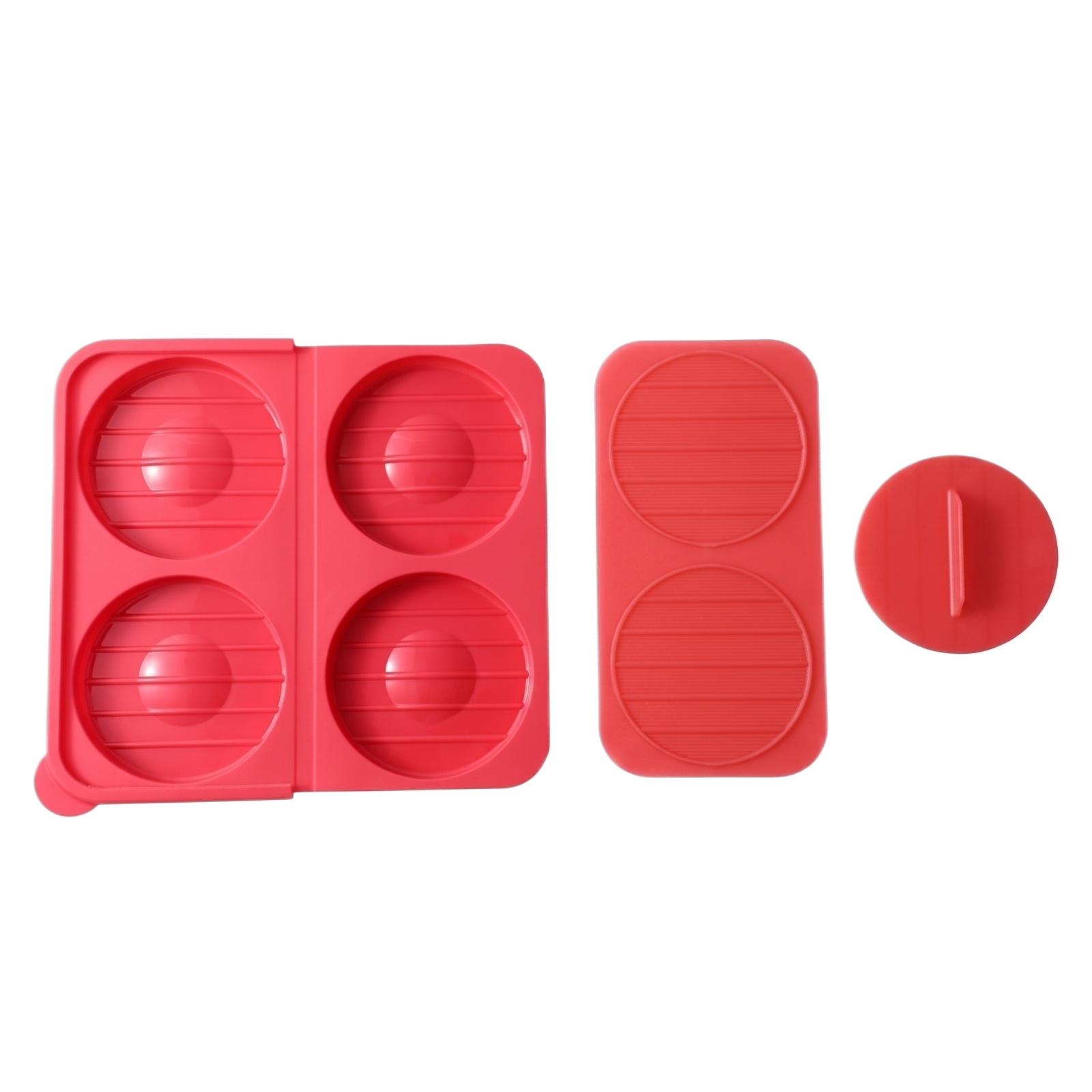 3 Piece Foldable Silicone Burger Patty Mold Set with Plastic Divider and Press for Uniform Meat Patties Cooking Tool One Size красный
3 Piece Foldable Silicone Burger Patty Mold Set with Plastic Divider and Press for Uniform Meat Patties Cooking Tool One Size красный