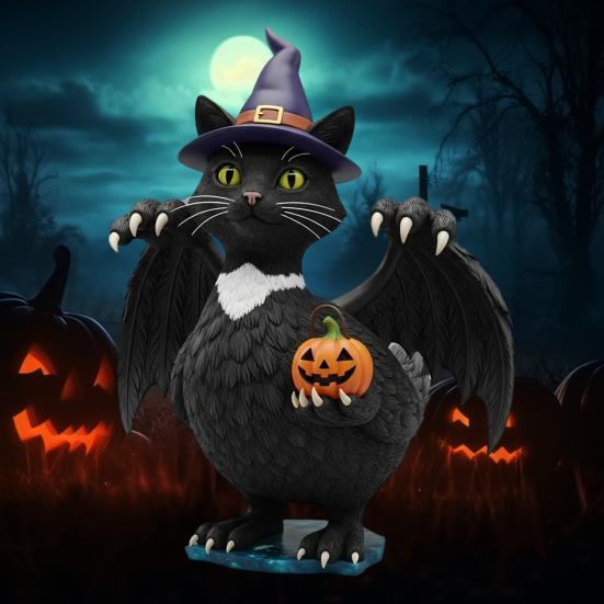 Halloween Ornament Pumpkin King Cat Duck Black Cat in Pumpkin Angry Expression Middle Finger Gesture Spooky Season Decor чорний
Halloween Ornament Pumpkin King Cat Duck Black Cat in Pumpkin Angry Expression Middle Finger Gesture Spooky Season Decor чорний