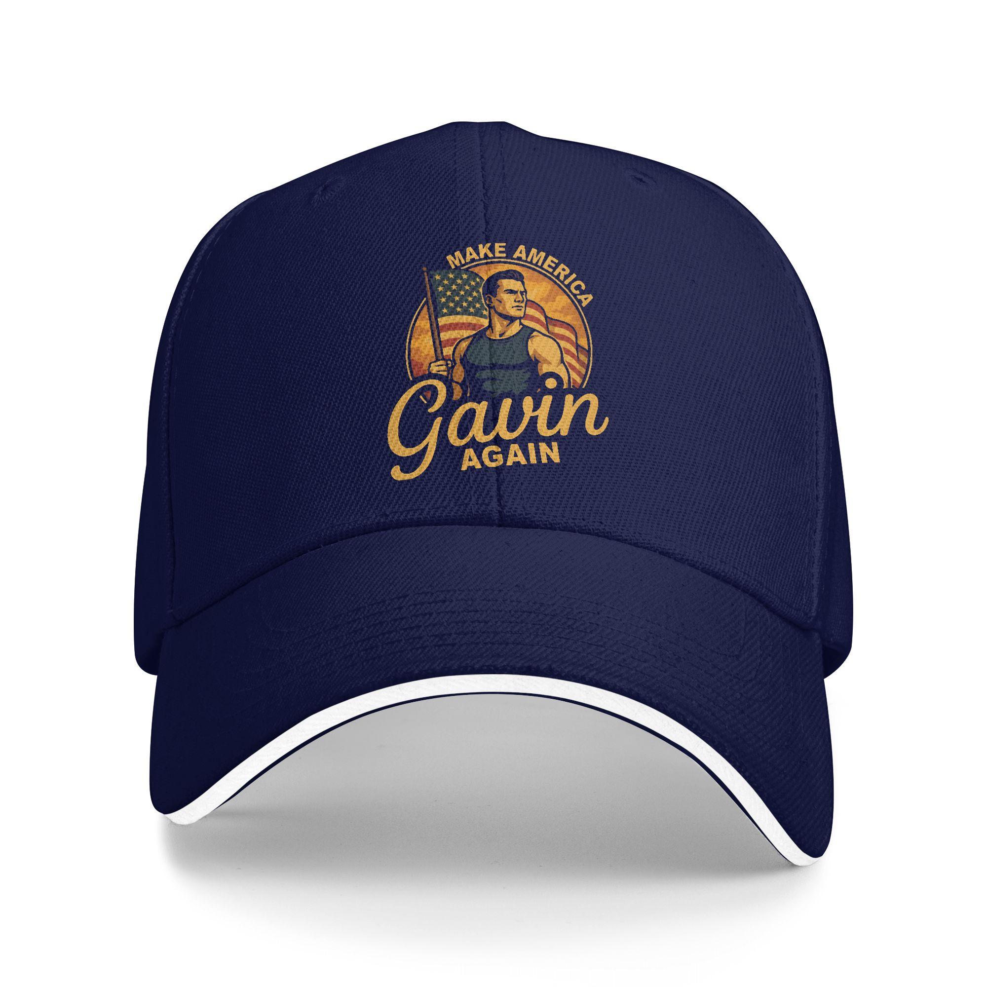 Make America Gavin Again Baseball Cap Popular MAGA USA Sandwich Hats Men Women Adjustable Dad Hat Sport One Size темно-синього кольору
Make America Gavin Again Baseball Cap Popular MAGA USA Sandwich Hats Men Women Adjustable Dad Hat Sport One Size темно-синього кольору