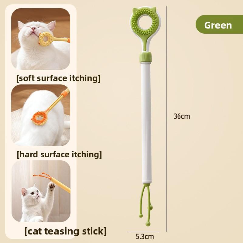 Pet Tickle Retractable Double-sided Massager Tickle 2-in-1 Cat Stick Toy Tickle Pet Supplies зелений
Pet Tickle Retractable Double-sided Massager Tickle 2-in-1 Cat Stick Toy Tickle Pet Supplies зелений